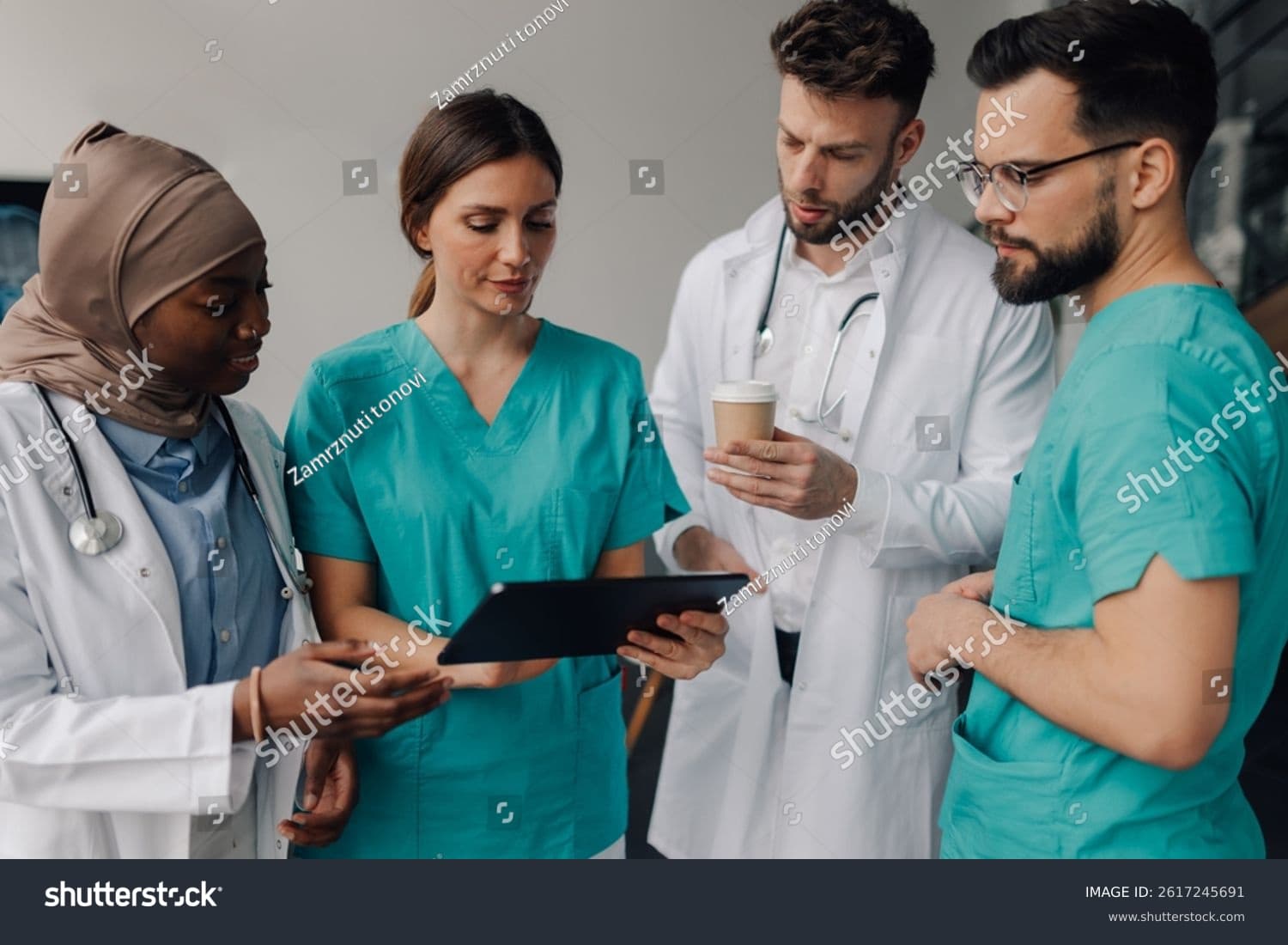 Healthcare team collaborating